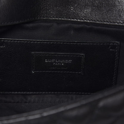 Saint Laurent Sheepskin Tri-Quilt Monogram Medium College Bag Black 7 of 18