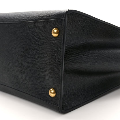 Salvatore Ferragamo Grainy Calfskin Gemini Tote Black Bonbon 9 of 13