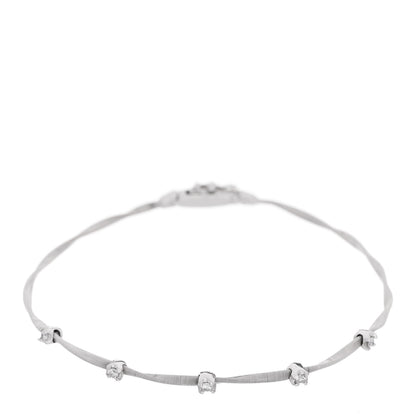Marco Bicego 18K White Gold Diamond Marrakech Twisted Coil Bracelet 1 of 4