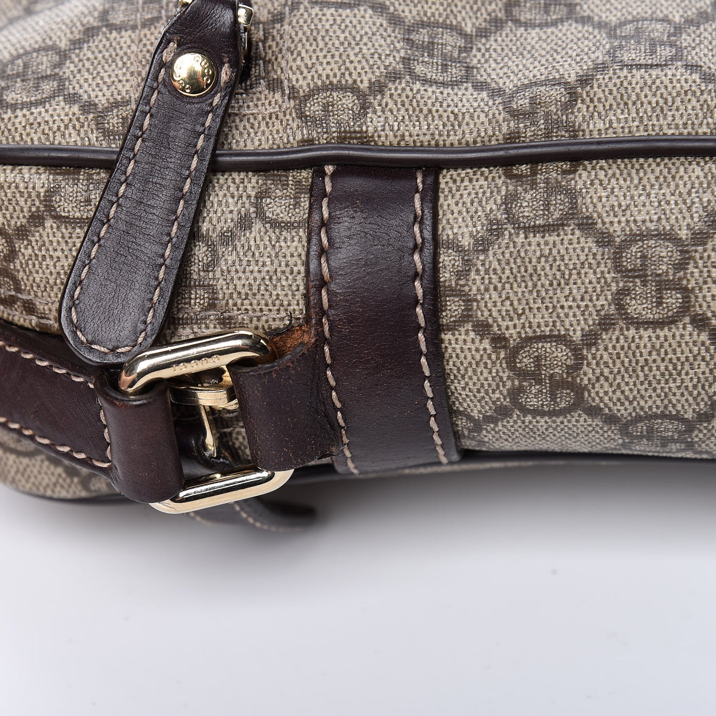 GG Plus Monogram Messenger Bag Dark Brown