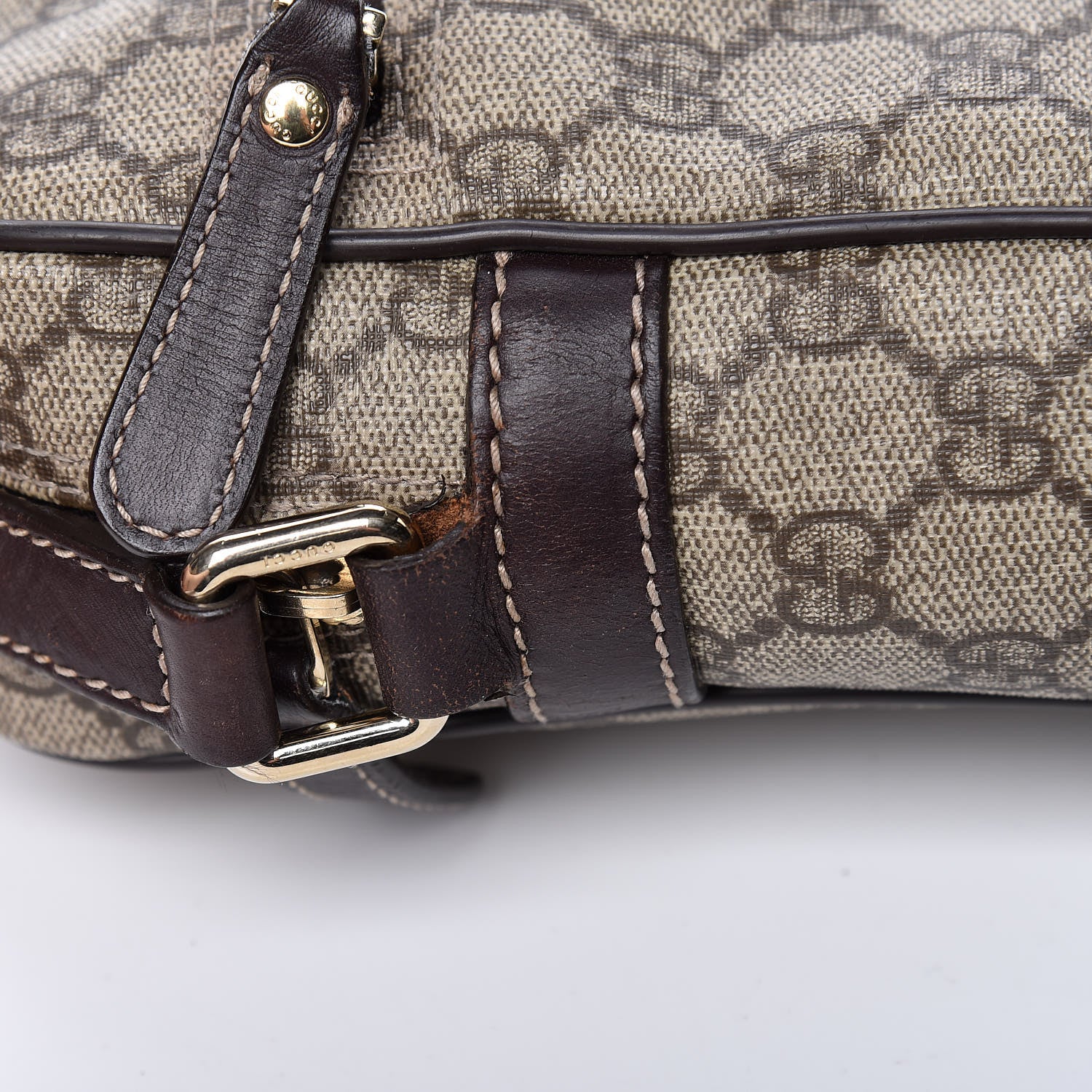 Gucci GG Plus Monogram Messenger Bag Dark Brown 11 of 12