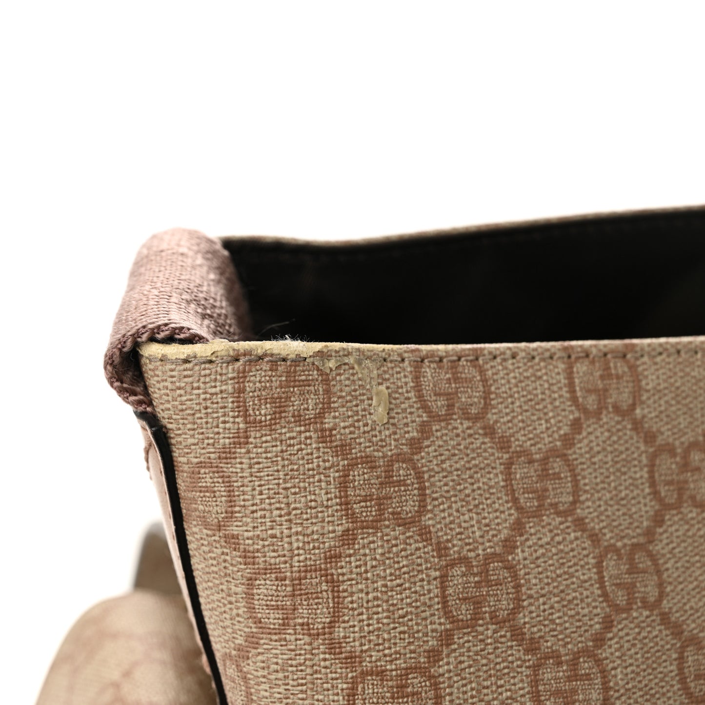 GG Supreme Monogram Messenger Diaper Bag Beige