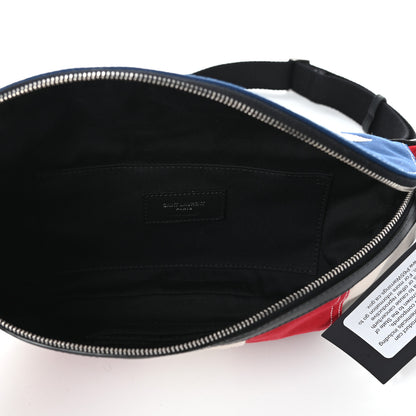 Saint Laurent Canvas Classic Belt Bag Red Blue White 5 of 9