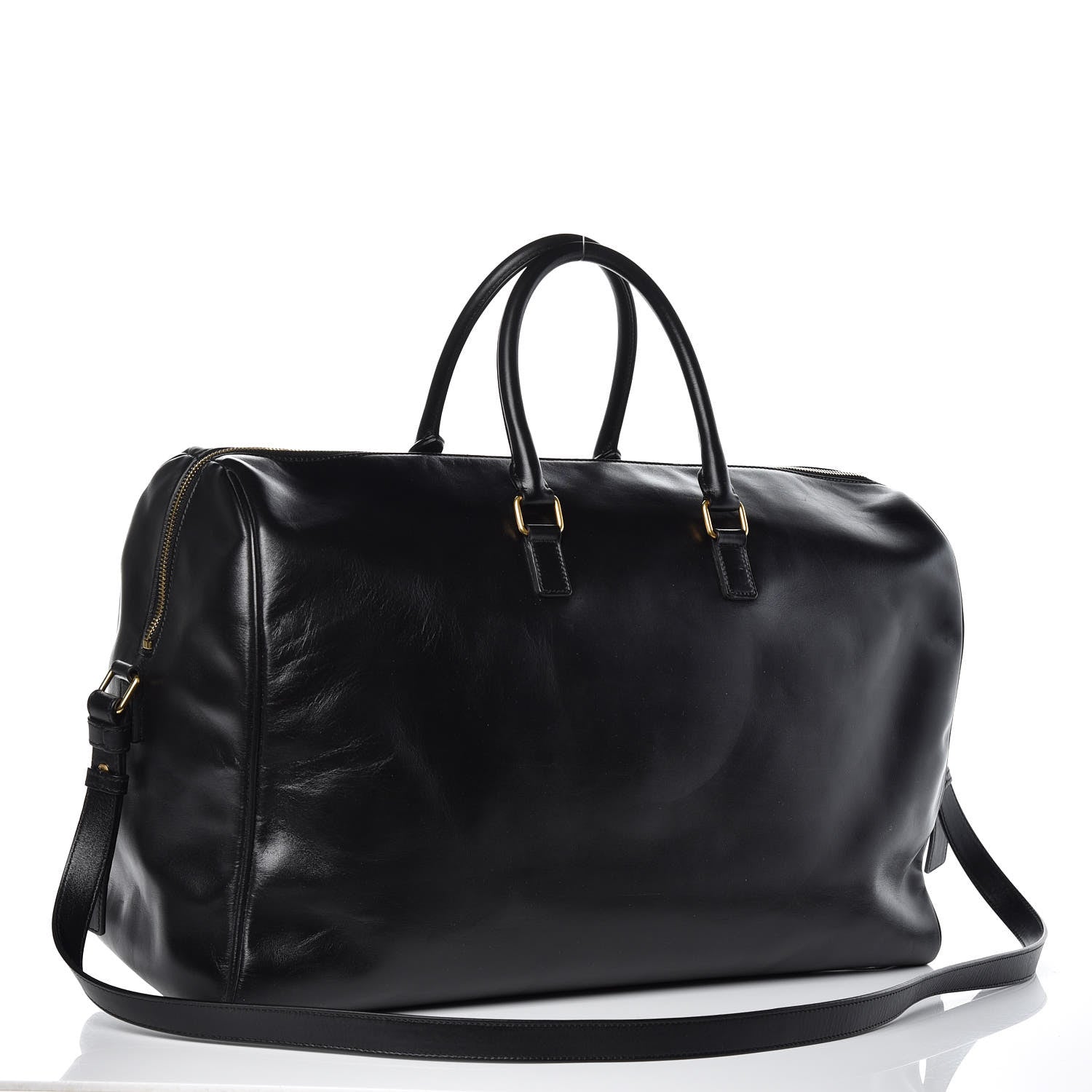 Saint Laurent Calfskin Classic Duffle 24 Black 3 of 13
