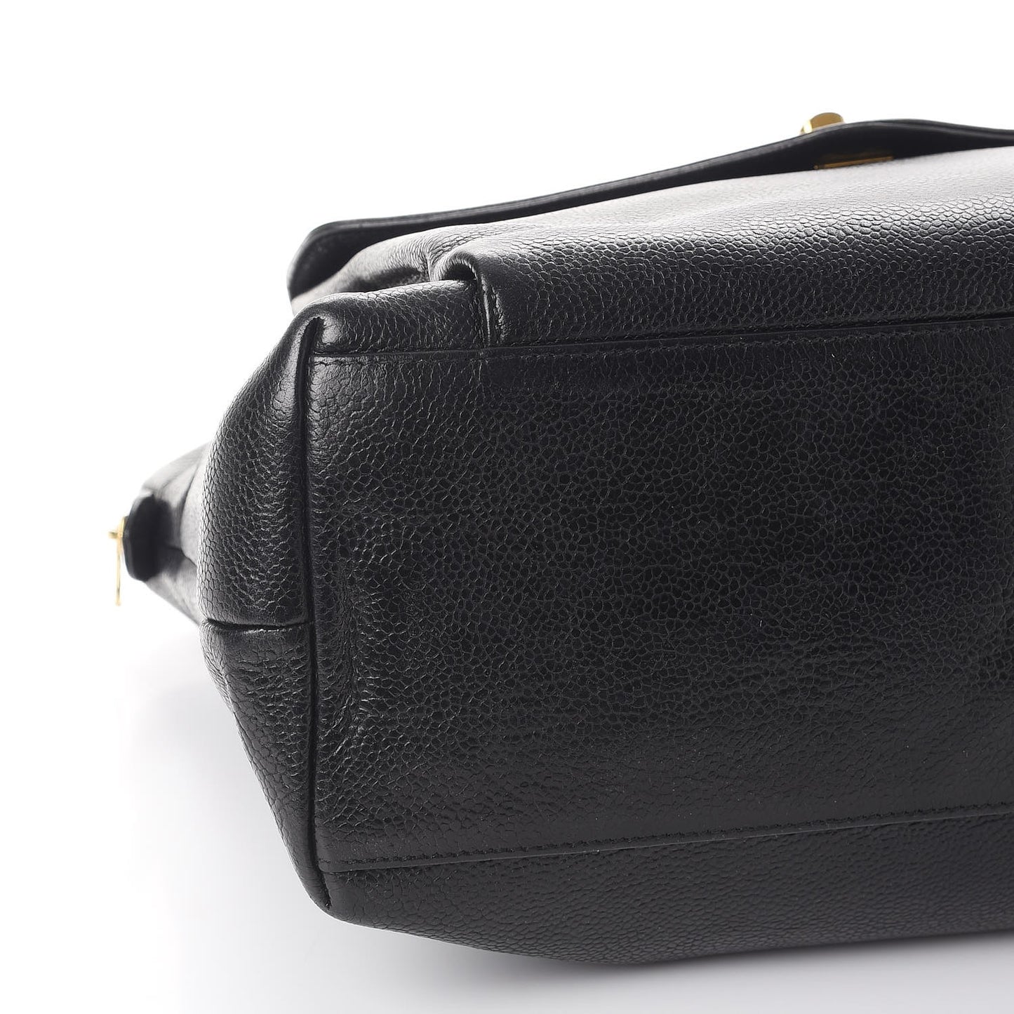 Caviar Flap Shoulder Bag Black