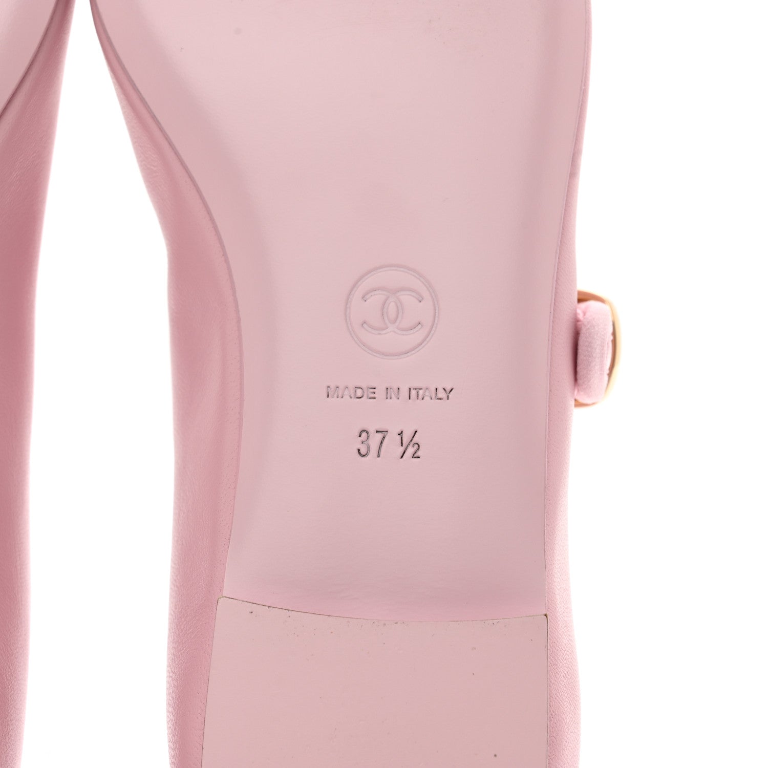 Chanel Lambskin Mary Jane Flats 37.5 Pink 6 of 8