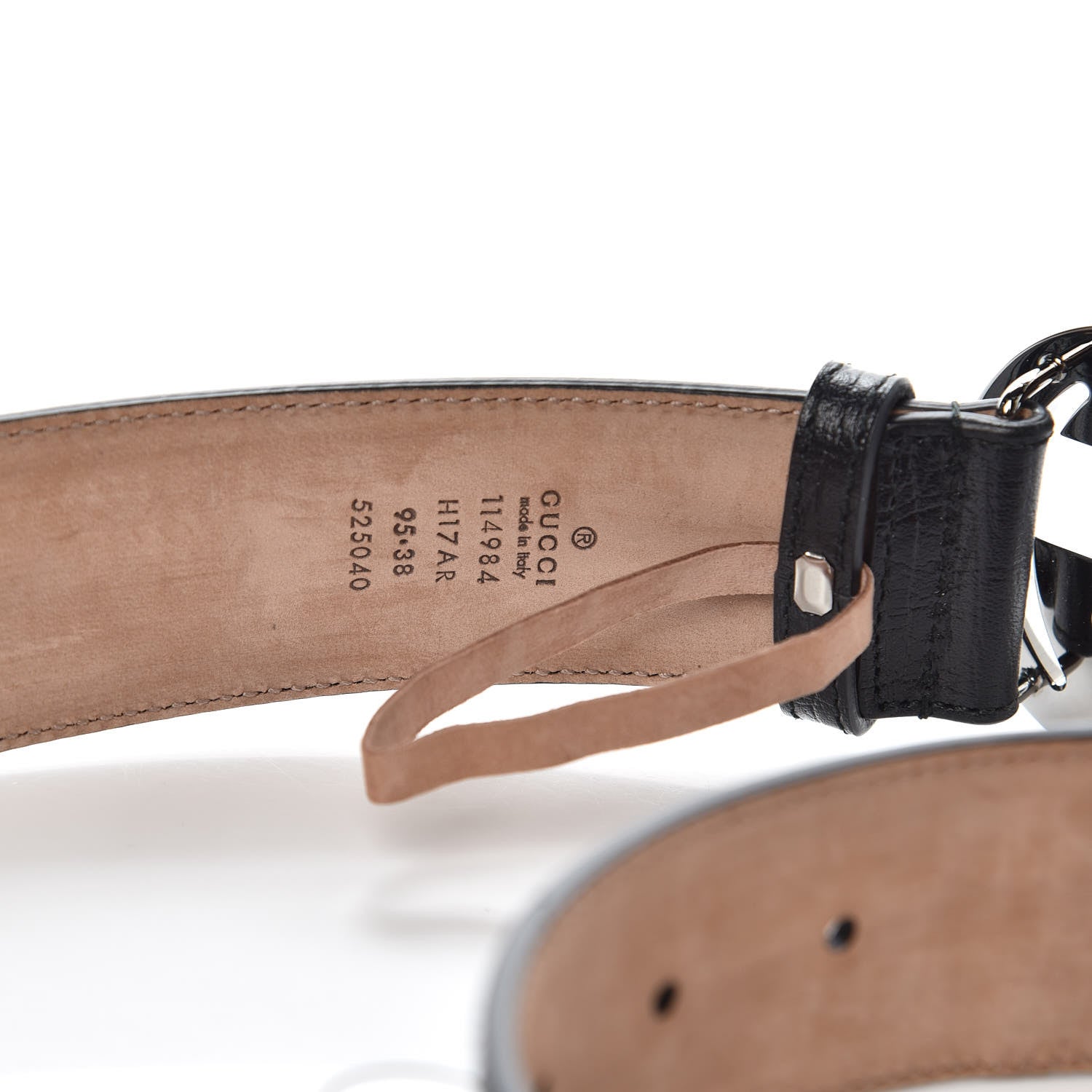 Gucci Calfskin Web Interlocking G Belt 95 38 Black 6 of 6