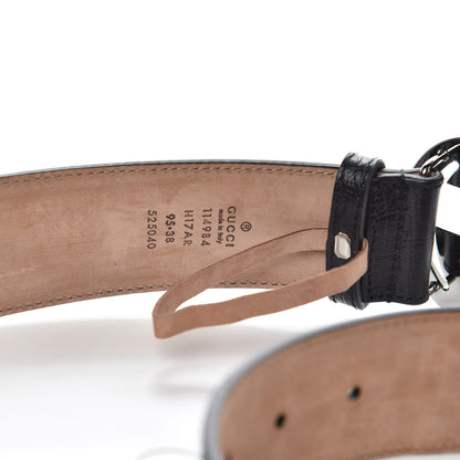 Gucci Calfskin Web Interlocking G Belt 95 38 Black 6 of 6