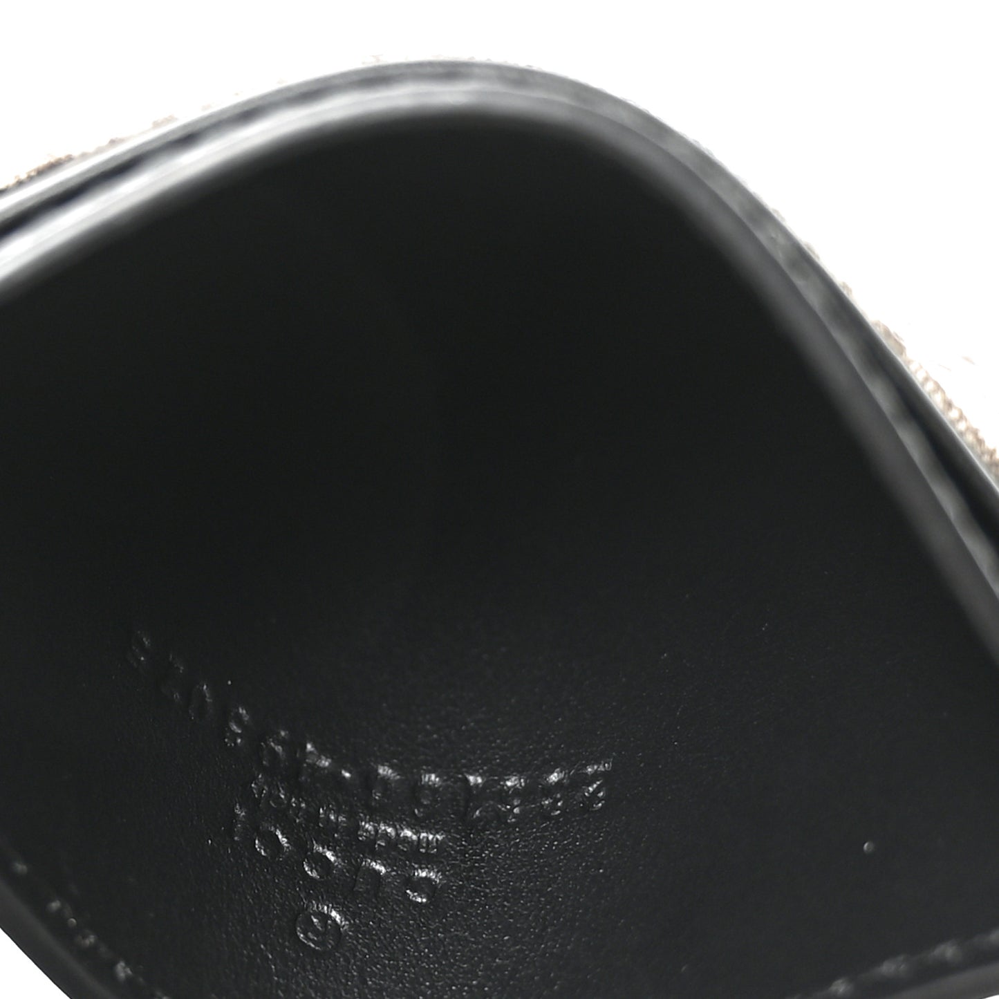 GG Supreme Monogram Calfskin Card Holder Beige Black