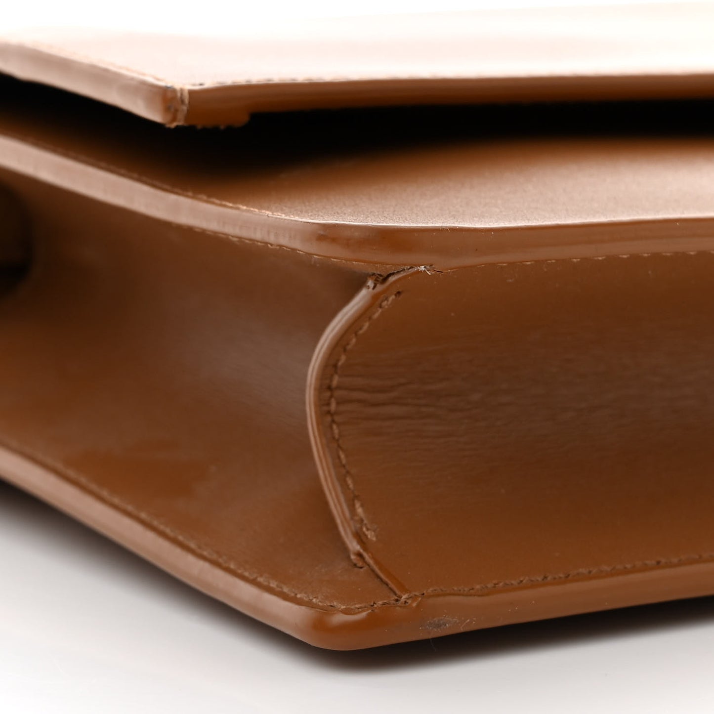 Smooth Calfskin Carre Satchel Cinnamon