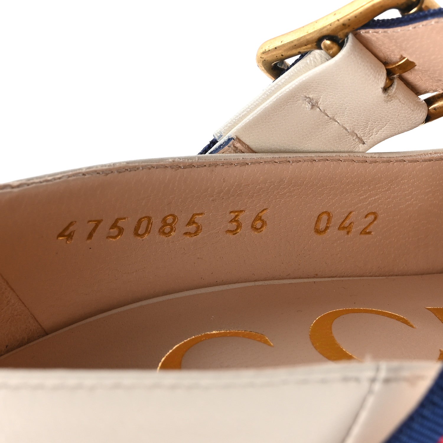 Gucci Malaga Kid Sylvie High Heel Pumps 36 White 9 of 10
