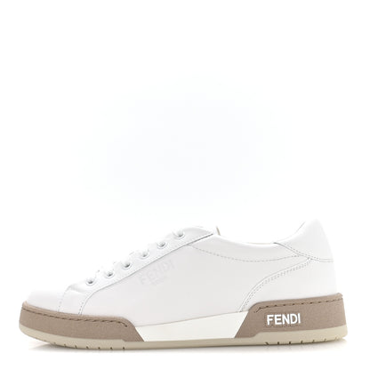 Fendi Calfskin Mens Fendi Match Low Top Sneakers 6 White Beige 1 of 8