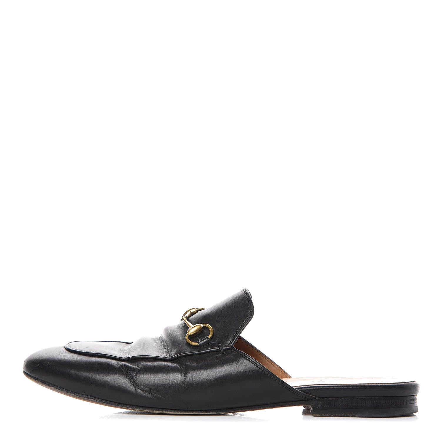 Gucci Calfskin Womens Princetown Slippers 39.5 Black 1 of 10