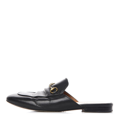 Gucci Calfskin Womens Princetown Slippers 39.5 Black 1 of 10