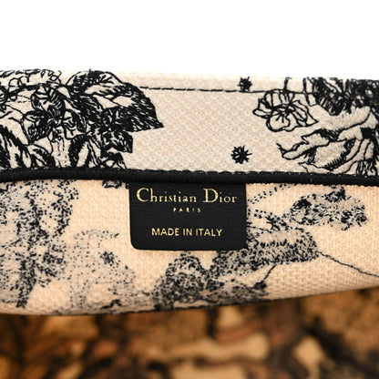 Christian Dior Canvas Zodiac Toile De Jouy Embroidered Medium Book Tote Latte 6 of 9