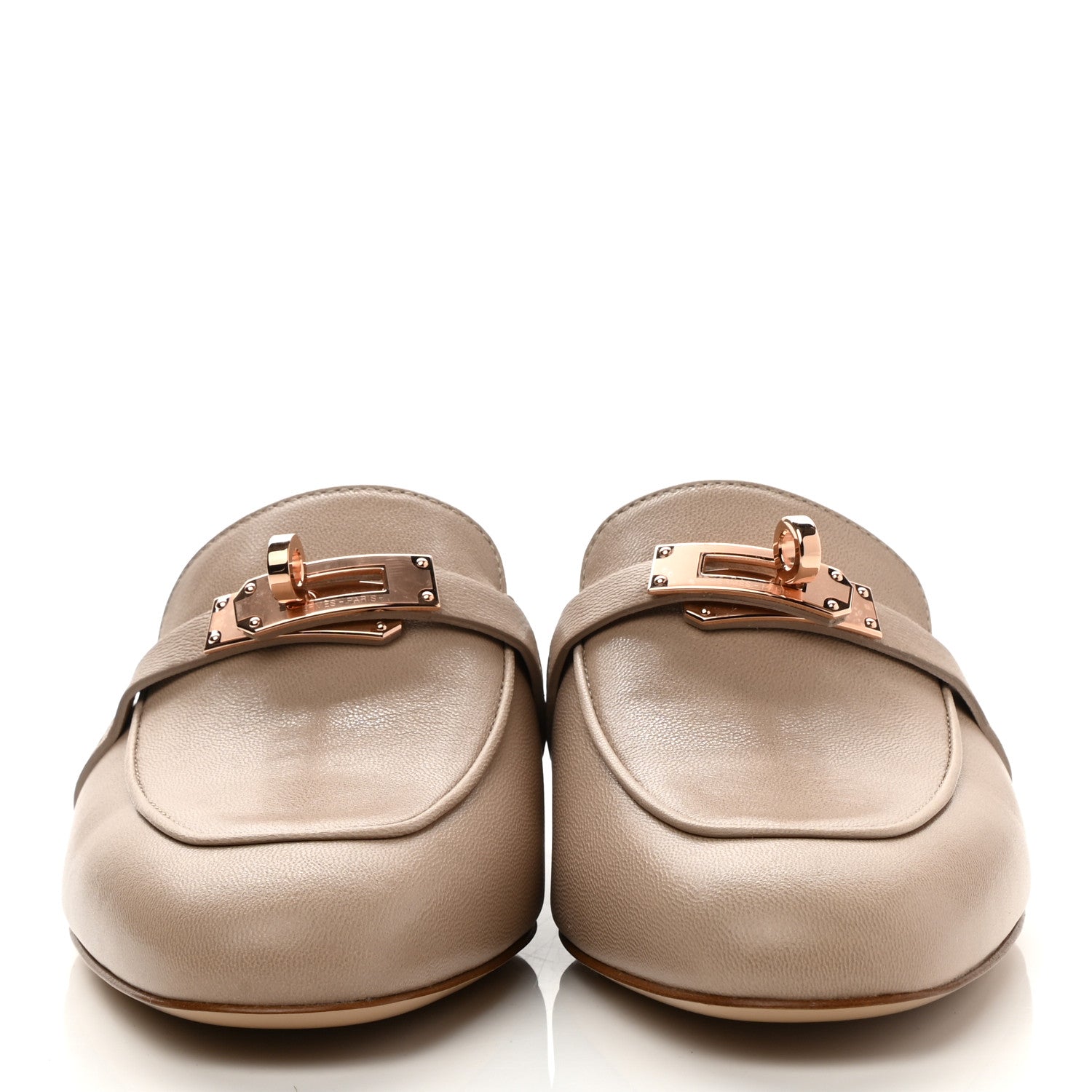 Hermes Calfskin Oz Mules 36.5 Blanc Gomme 2 of 9