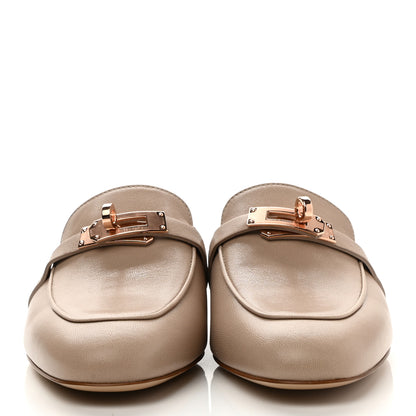 Hermes Calfskin Oz Mules 36.5 Blanc Gomme 2 of 9