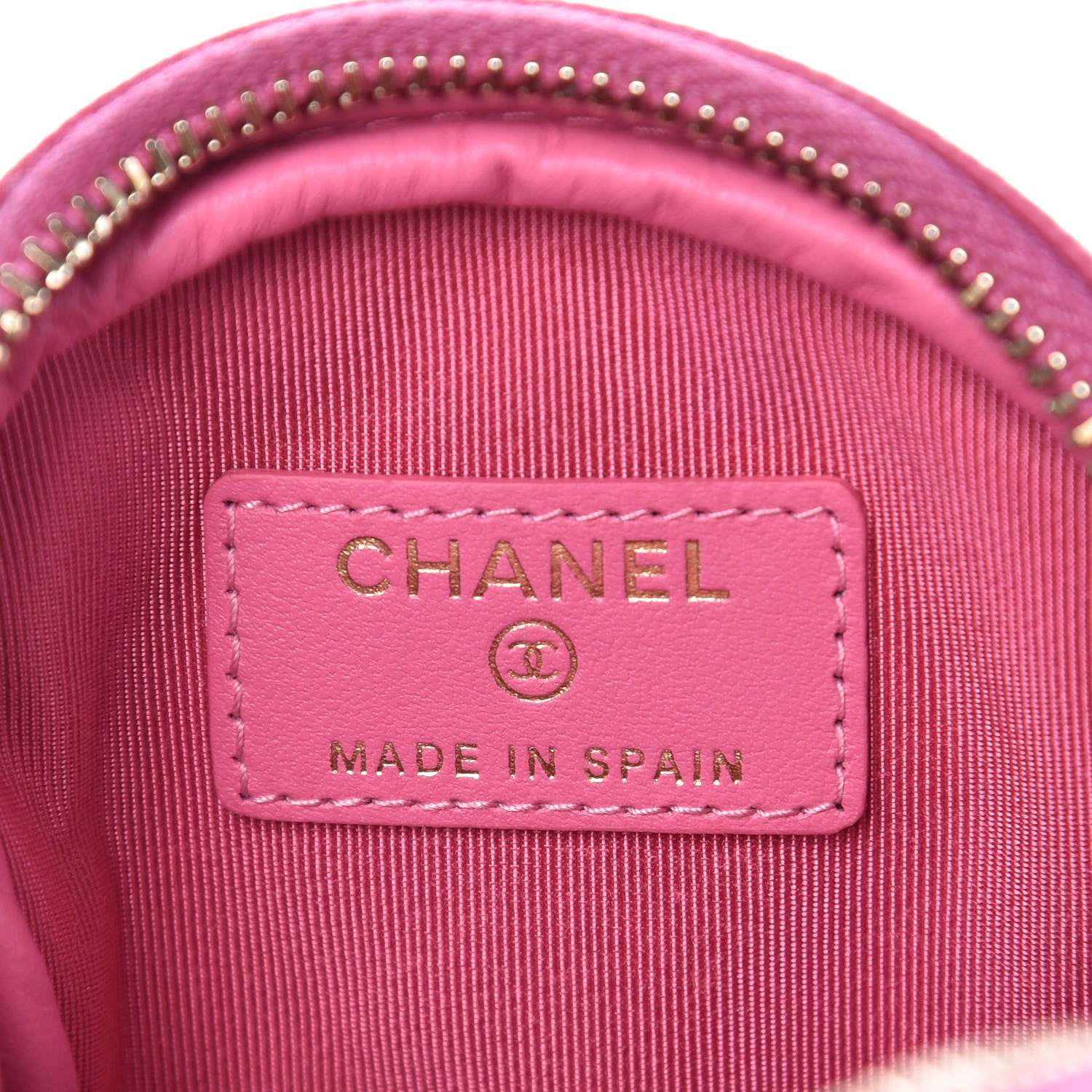 Chanel Caviar Quilted Zip Around Classic Coin Purse Pink 6 of 8
