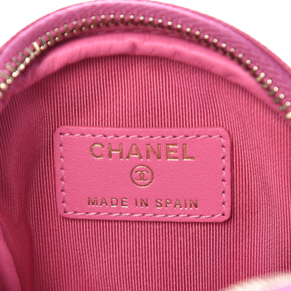 Chanel Caviar Quilted Zip Around Classic Coin Purse Pink 6 of 8