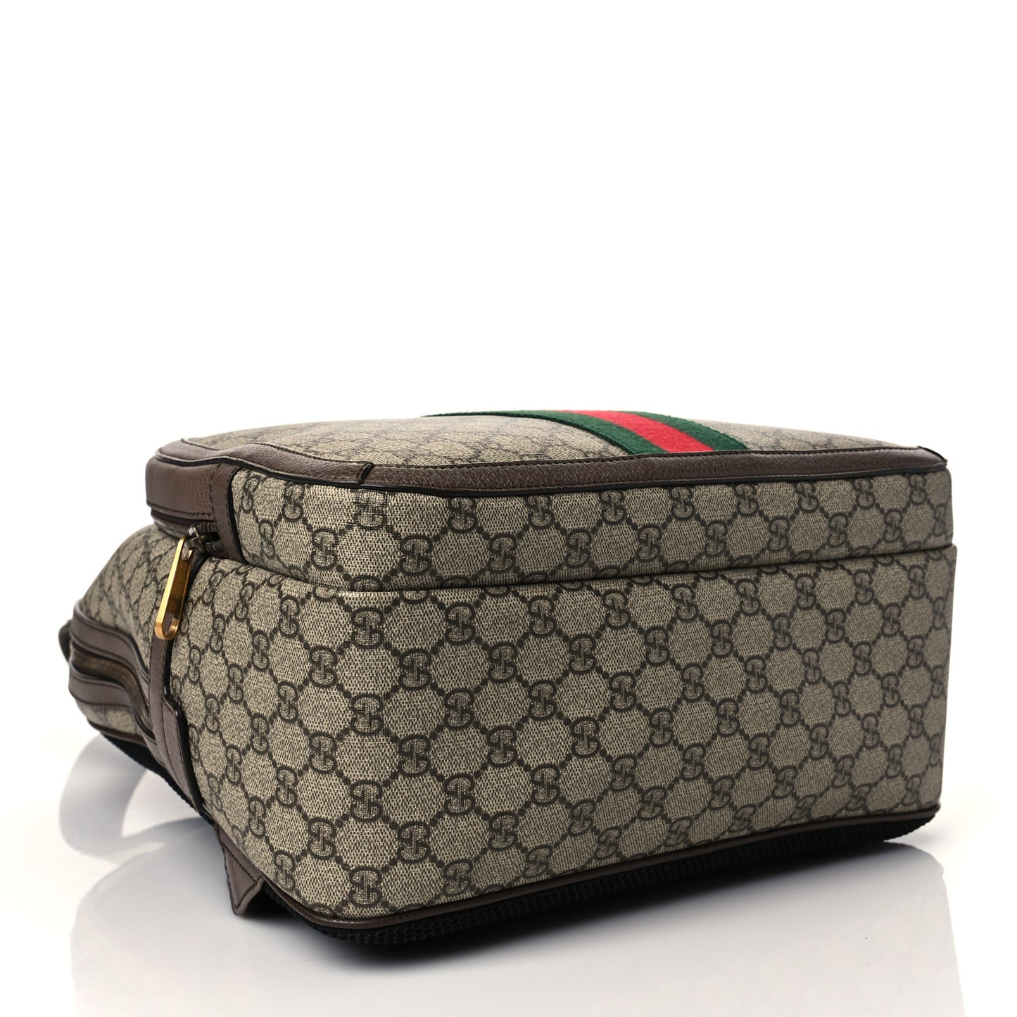 GG Supreme Monogram Medium Ophidia Day Backpack Brown