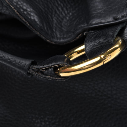 Gucci Pebbled Calfskin Medium Twill Tote Black 30 of 34