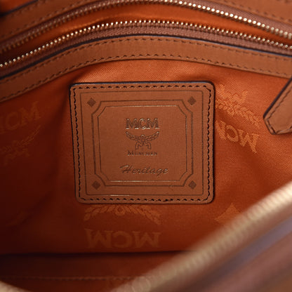 MCM Visetos Medium Boston Bag Cognac 6 of 13