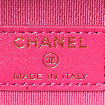 Chanel Caviar Quilted Twist Your Buttons Clutch With Chain Fuchsia 6 of 11