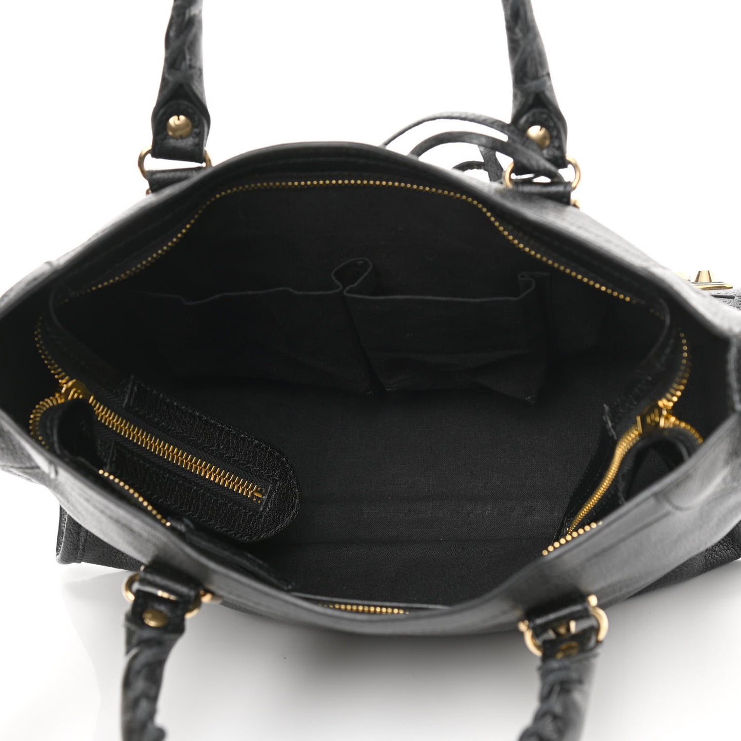 Chevre Gold Metallic Edge Hardware S City Black