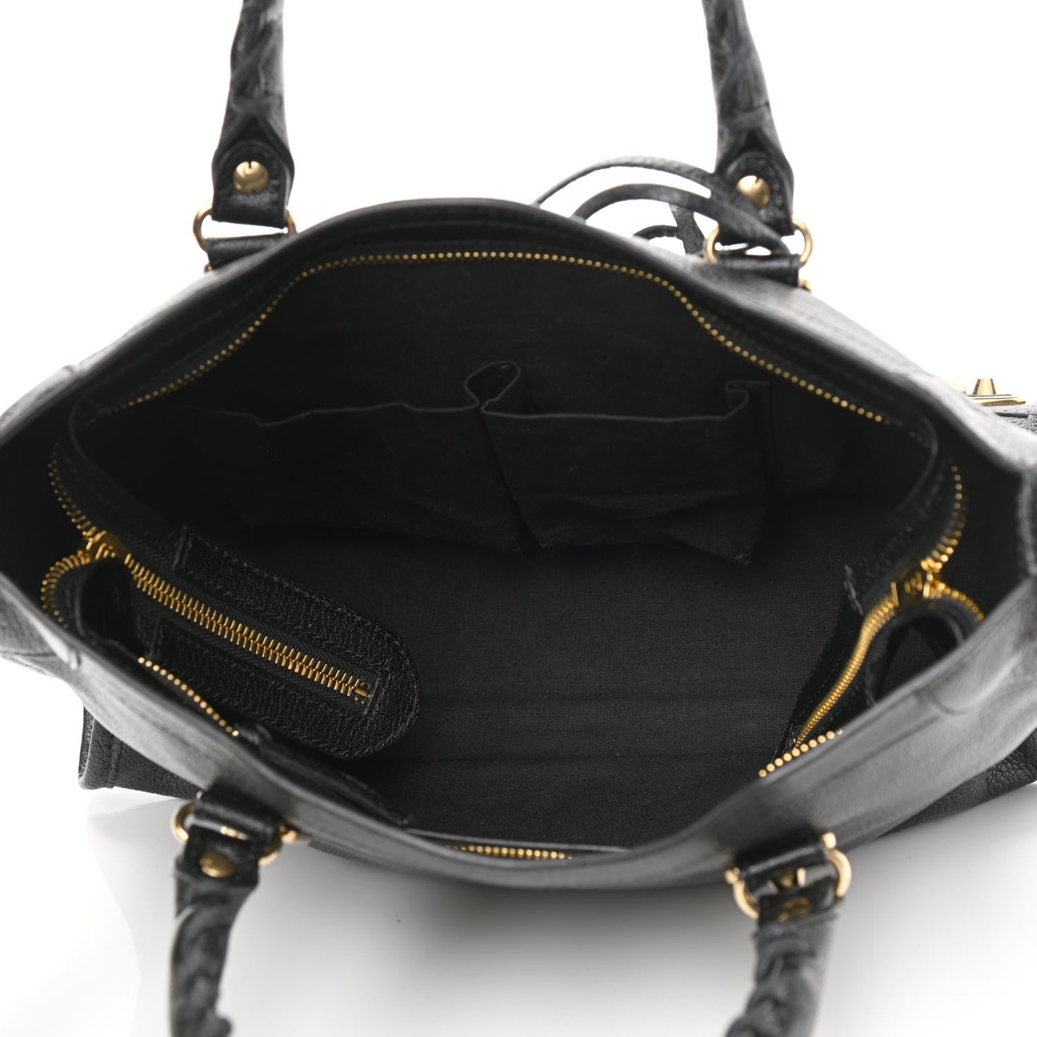 Balenciaga Chevre Gold Metallic Edge Hardware S City Black 5 of 9
