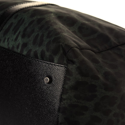 Dolce & Gabbana Nylon Leopard Print Duffle Bag Dark Green 10 of 11