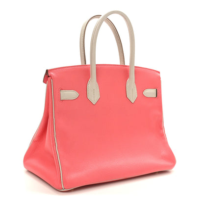 Hermes Chevre Mysore Horseshoe Birkin 30  Rose Lipstick Gris Perle 3 of 11