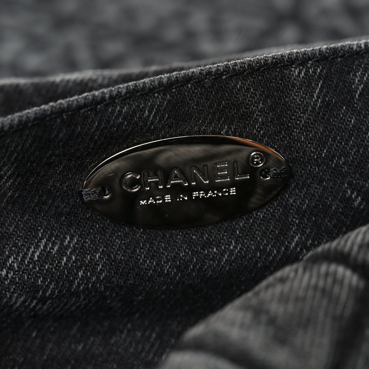 Denim Quilted Denimpression Flap Grey Black