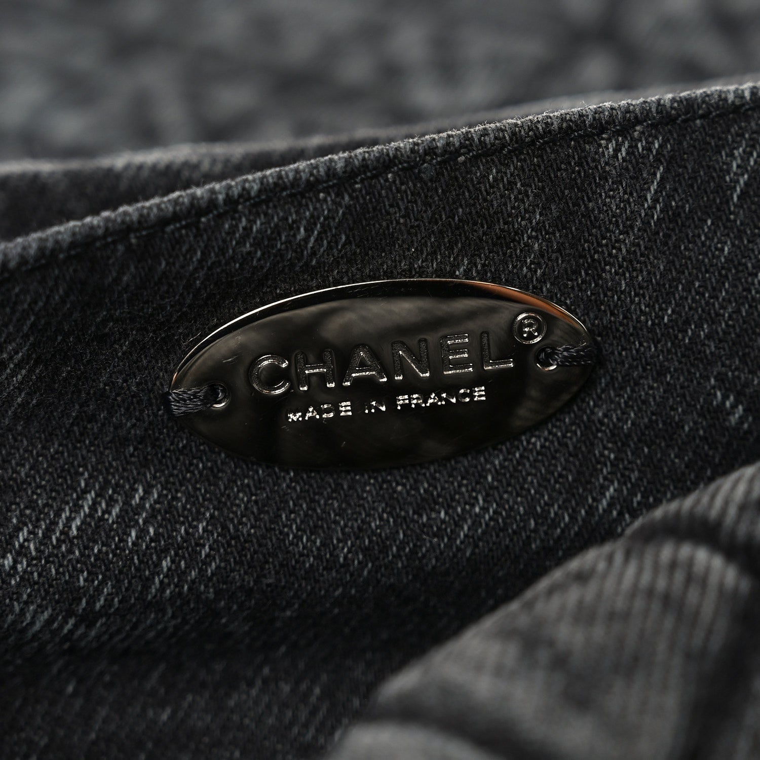 Chanel Denim Quilted Denimpression Flap Grey Black 5 of 9