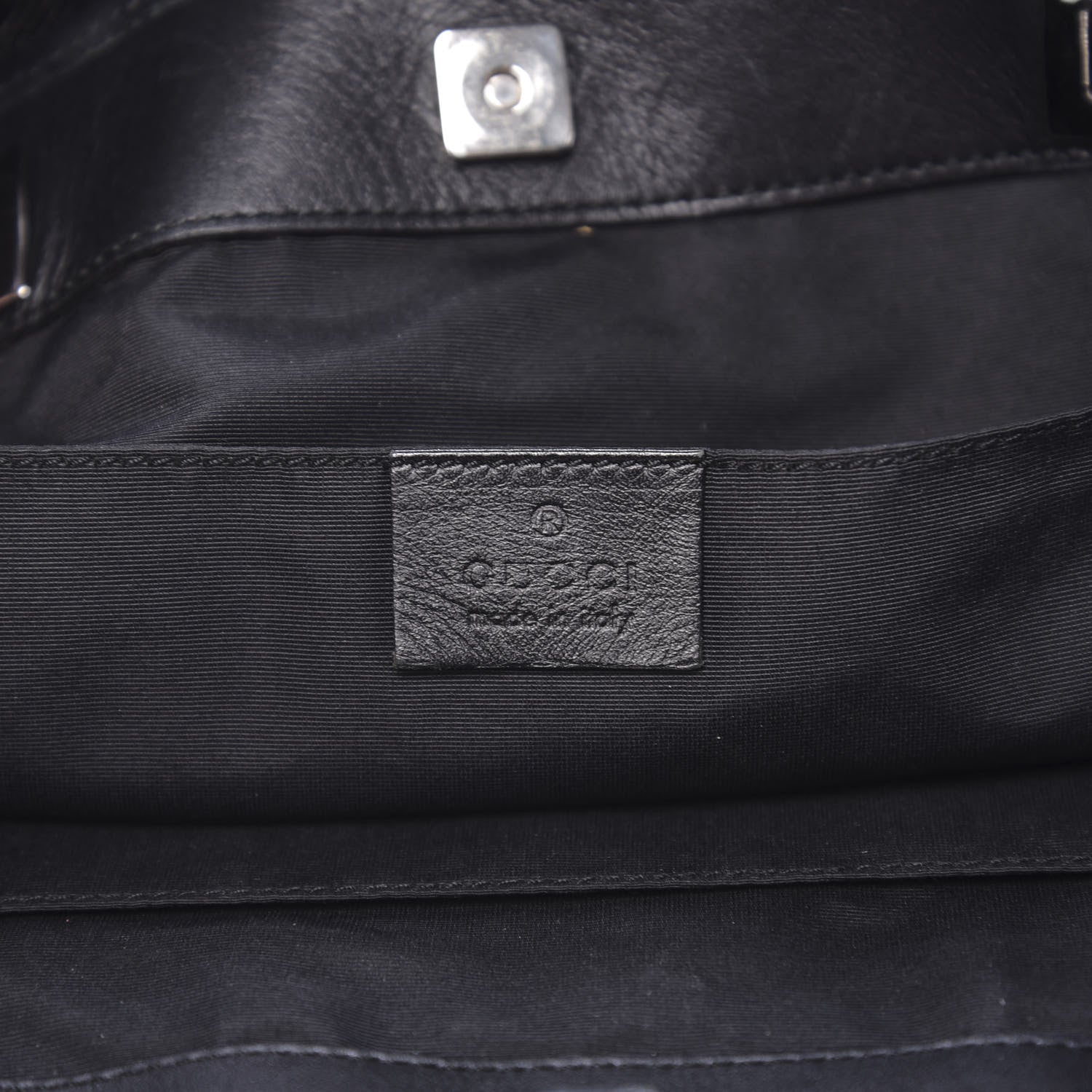 Gucci Denim Monogram Tote Black 6 of 12