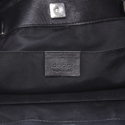 Gucci Denim Monogram Tote Black 6 of 12