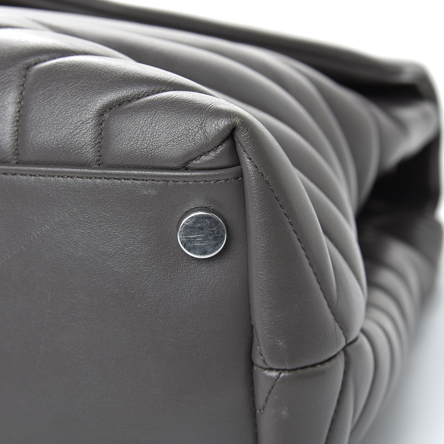 Saint Laurent Calfskin Y Quilted Monogram Large Loulou Chain Satchel Earth 10 of 16