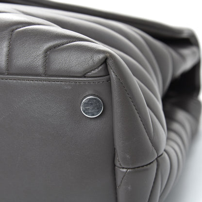 Saint Laurent Calfskin Y Quilted Monogram Large Loulou Chain Satchel Earth 10 of 16
