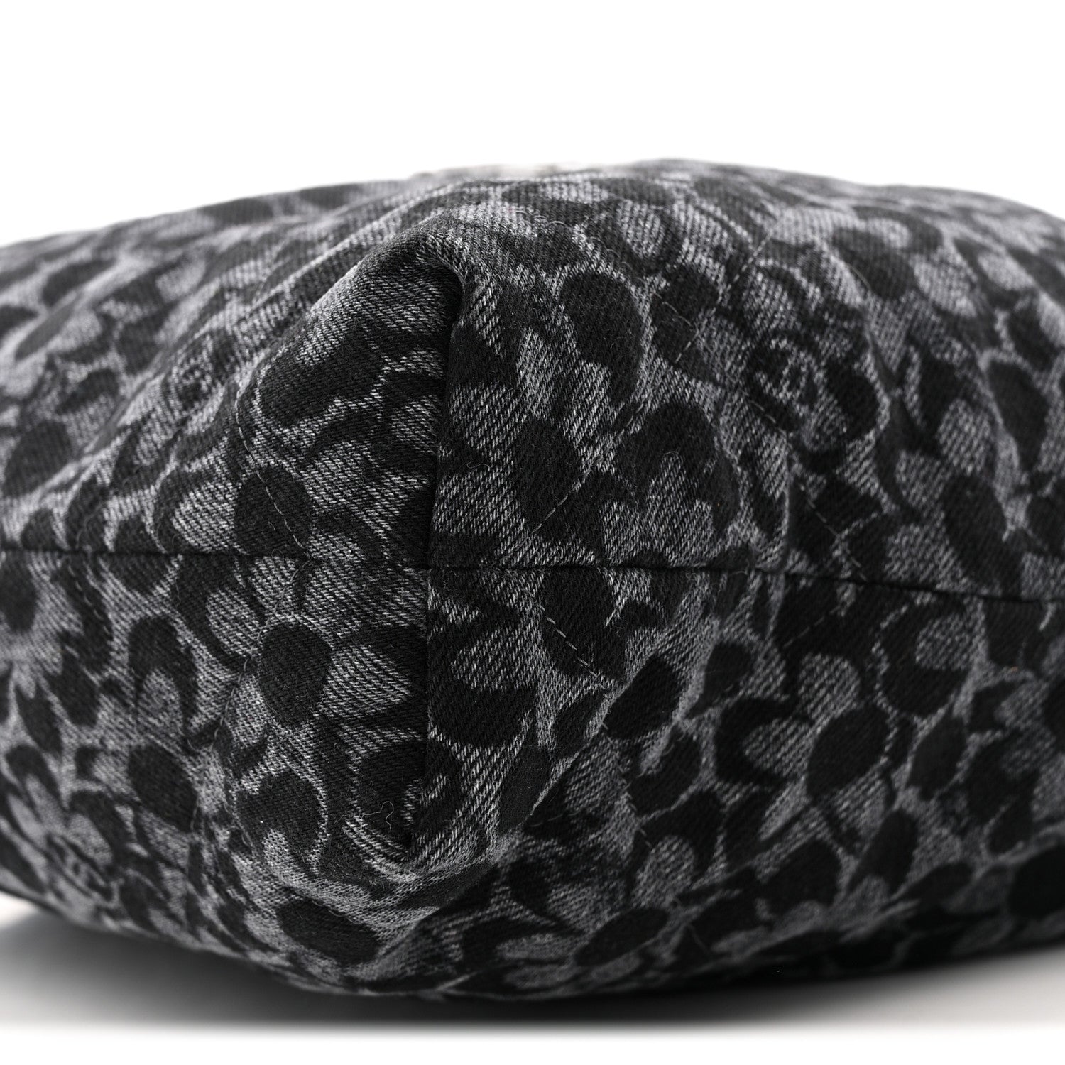 Chanel Denim Quilted Floral Print Small Chanel 22 Black 11 of 12