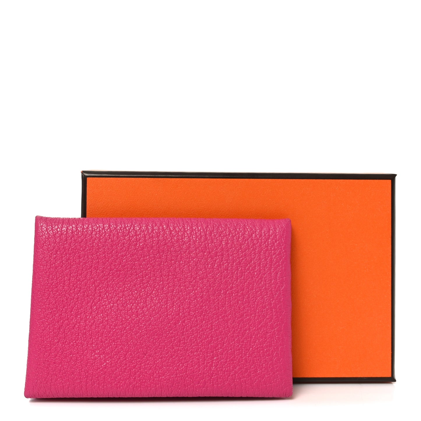 Chevre Mysore Calvi Card Case Rose Pourpre