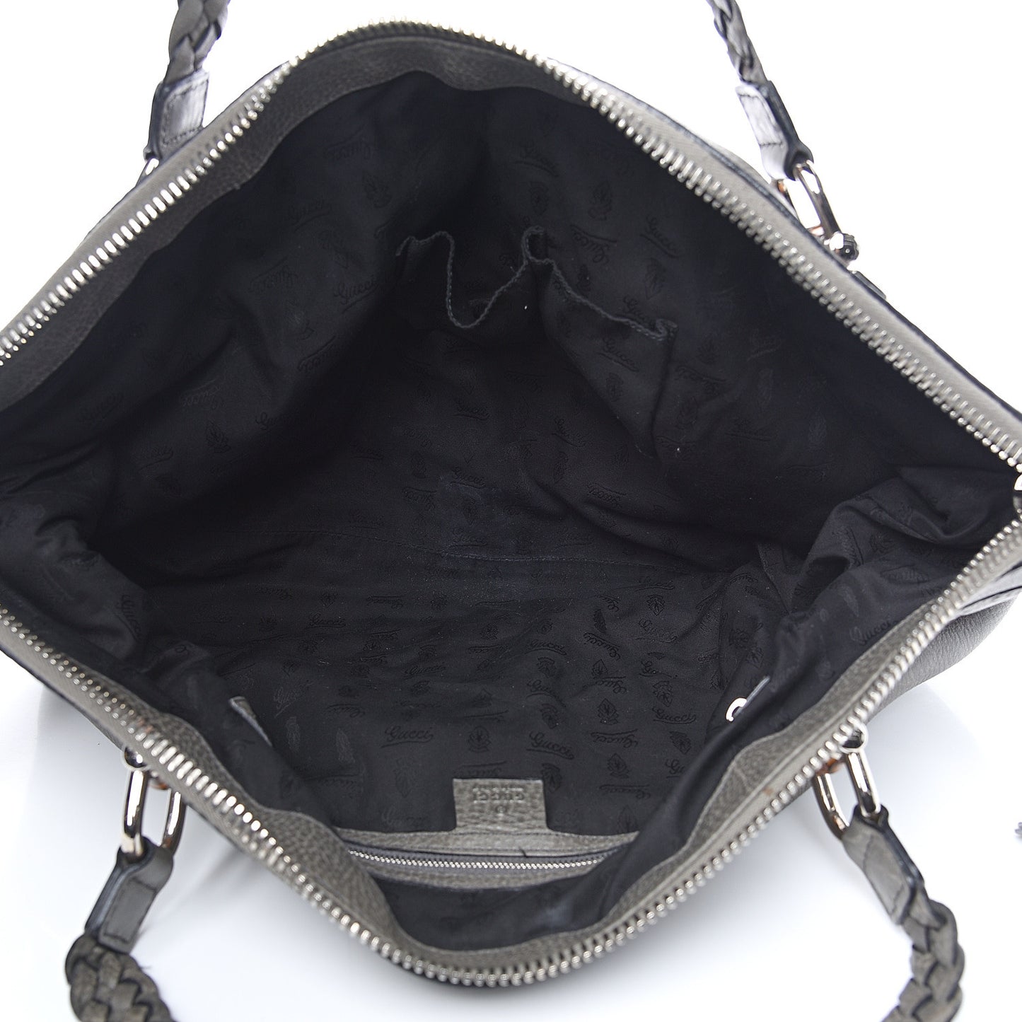 Calfskin Medium Bamboo Bar Shoulder Bag Grey