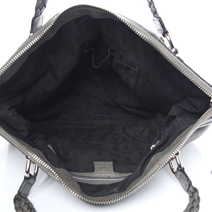 Gucci Calfskin Medium Bamboo Bar Shoulder Bag Grey 4 of 12