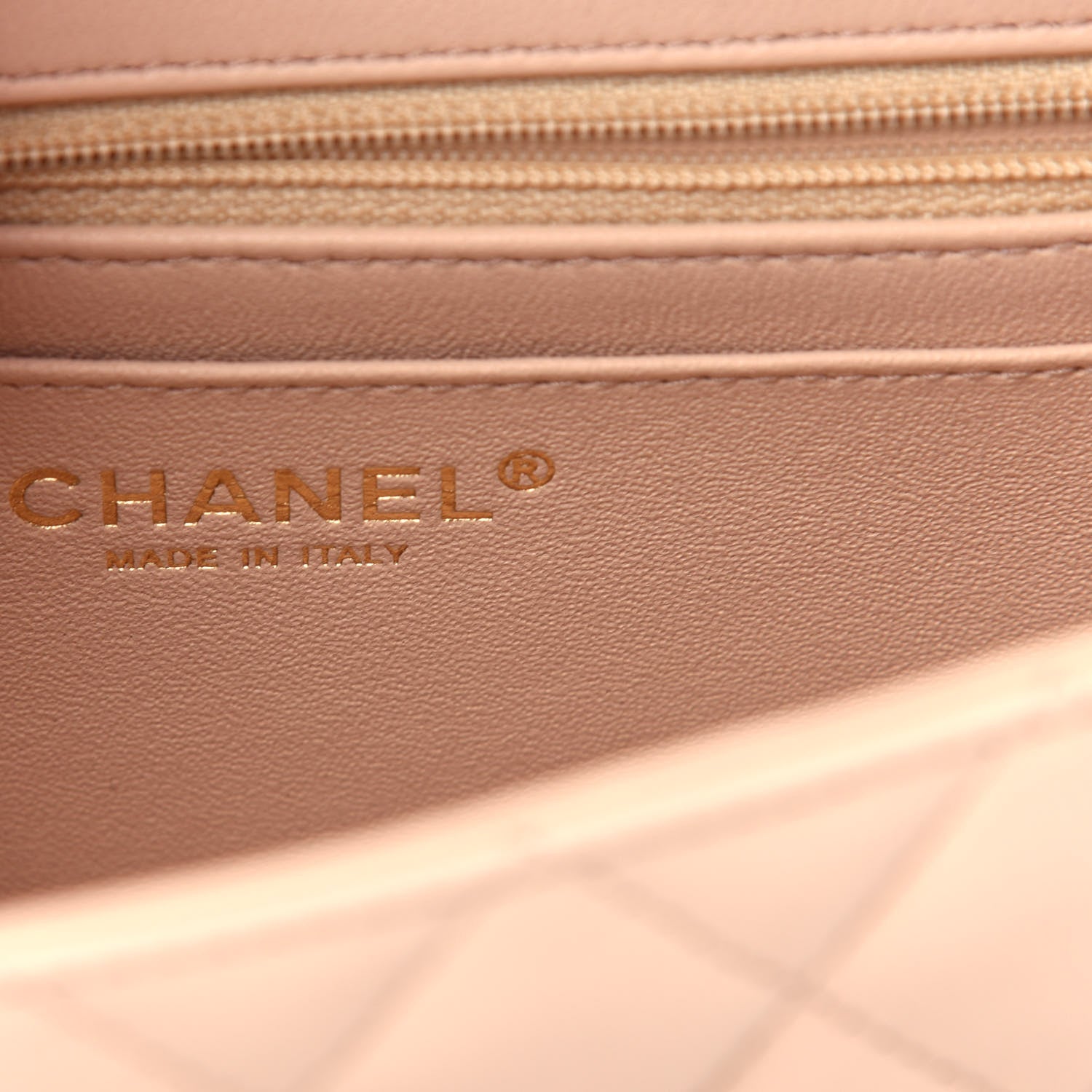 Chanel Lambskin Quilted Mini Rectangular Flap Beige 6 of 11