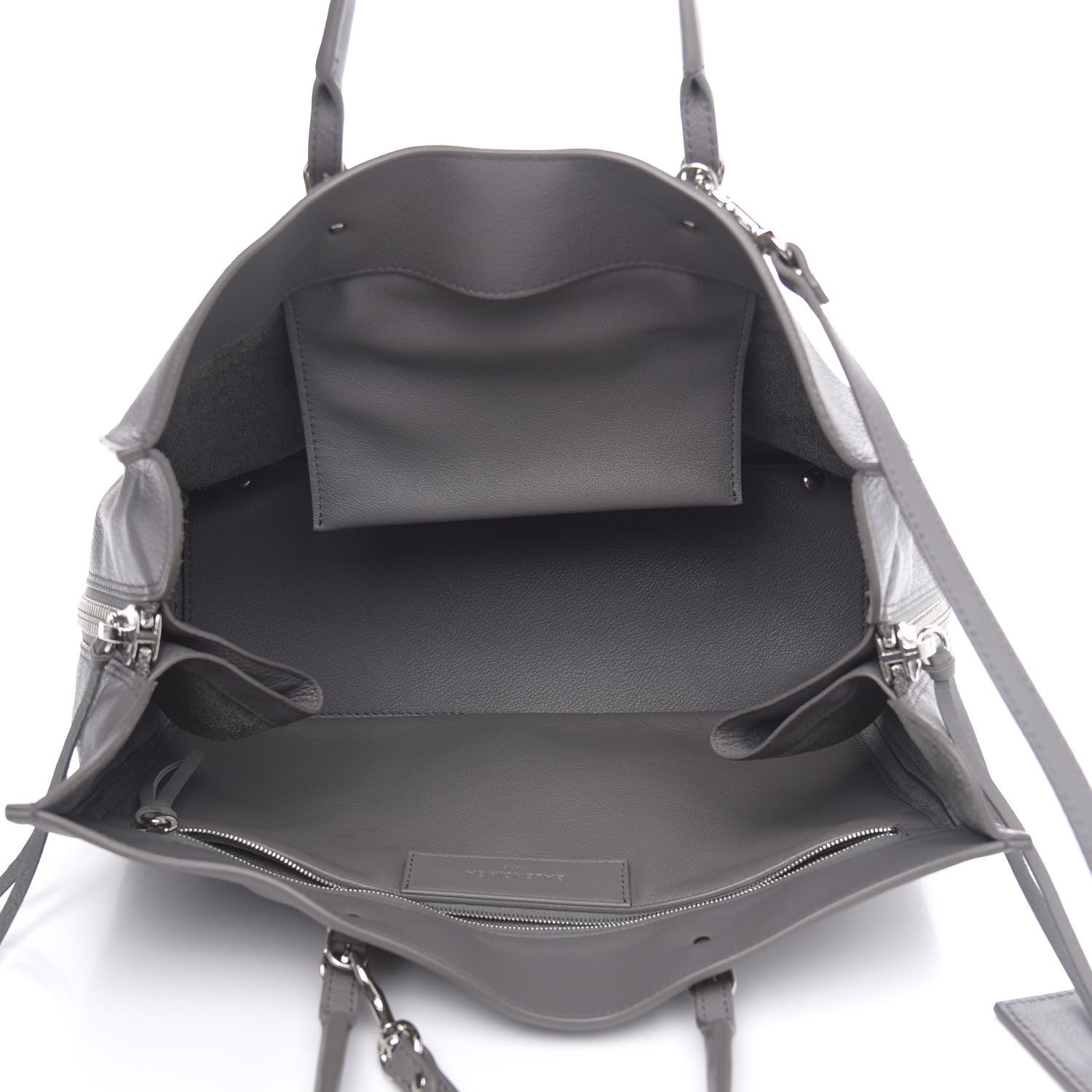 Balenciaga Veau Papier B4 Zip Around Tote Gris Acier 5 of 11