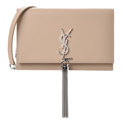 Saint Laurent Smooth Calfskin Classic Monogram Kate Tassel Chain Wallet Nude Powder 1 of 7