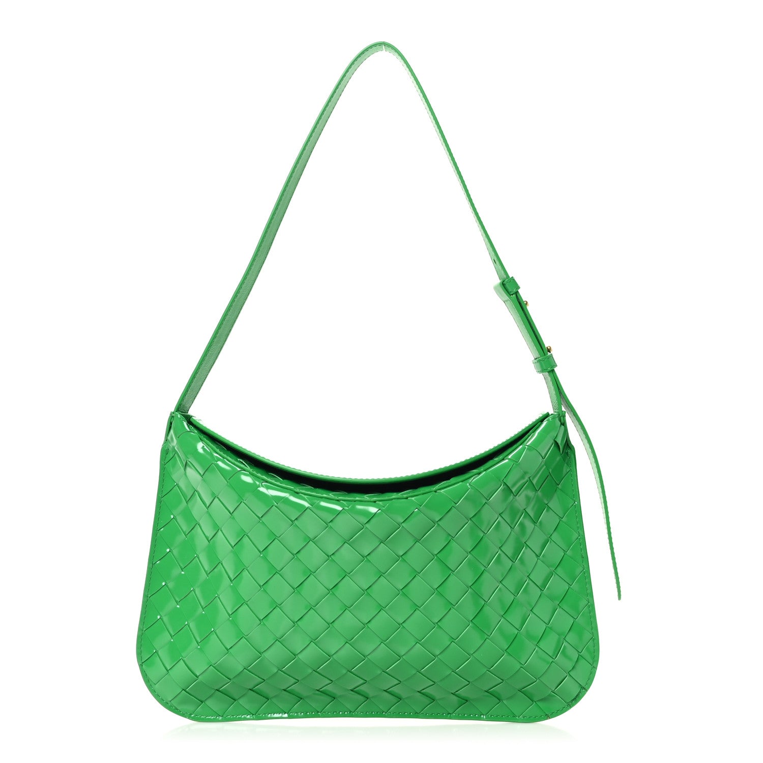 Bottega Veneta Brushed Calfskin Intrecciato Cradle Fold Over Shoulder Bag Parakeet 1 of 9