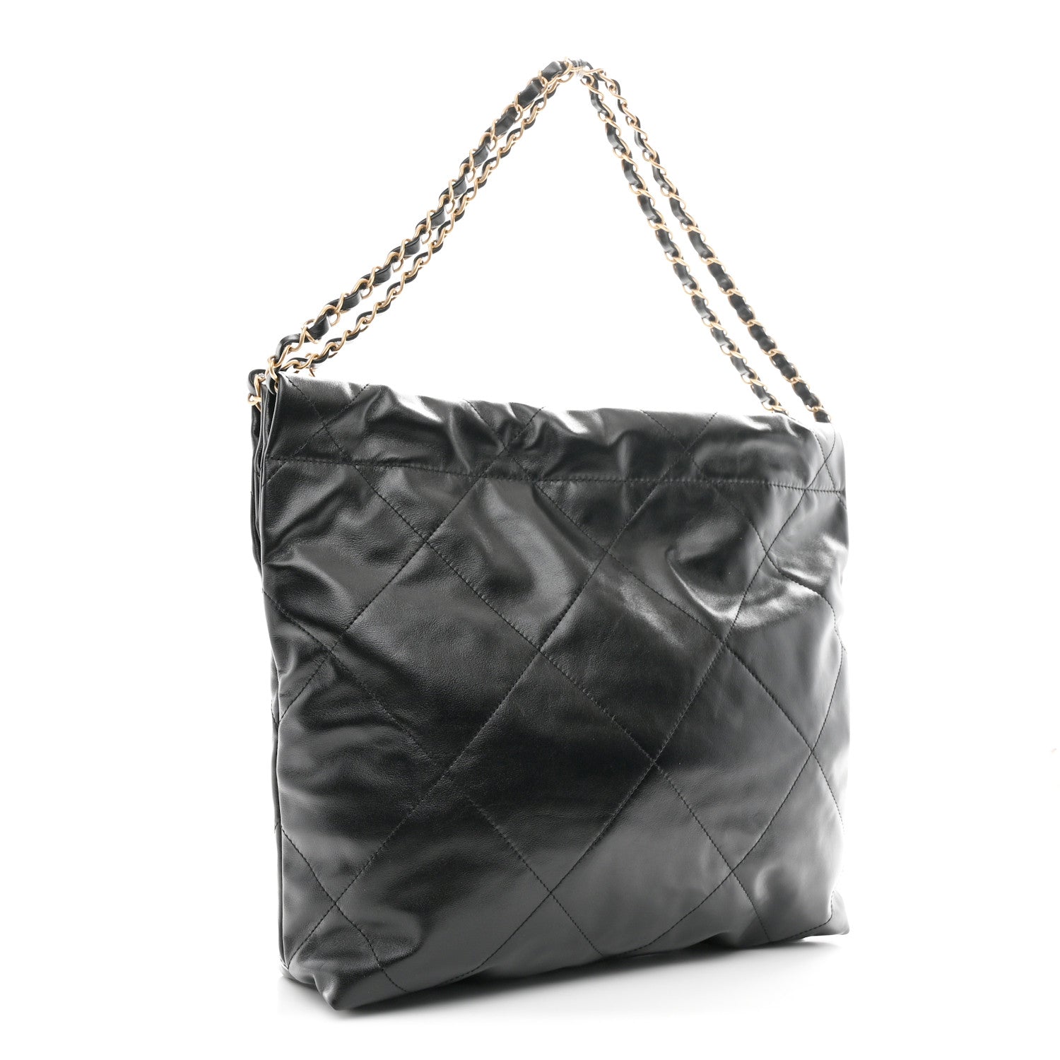 Chanel Shiny Calfskin Quilted Small Chanel 22 Black 4 of 13