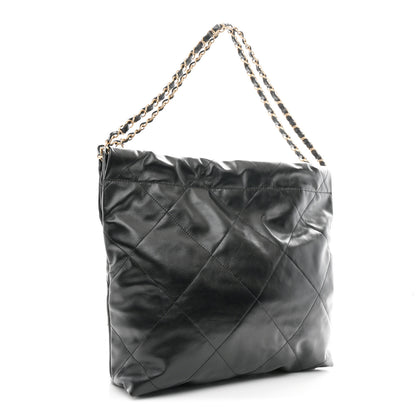 Chanel Shiny Calfskin Quilted Small Chanel 22 Black 4 of 13