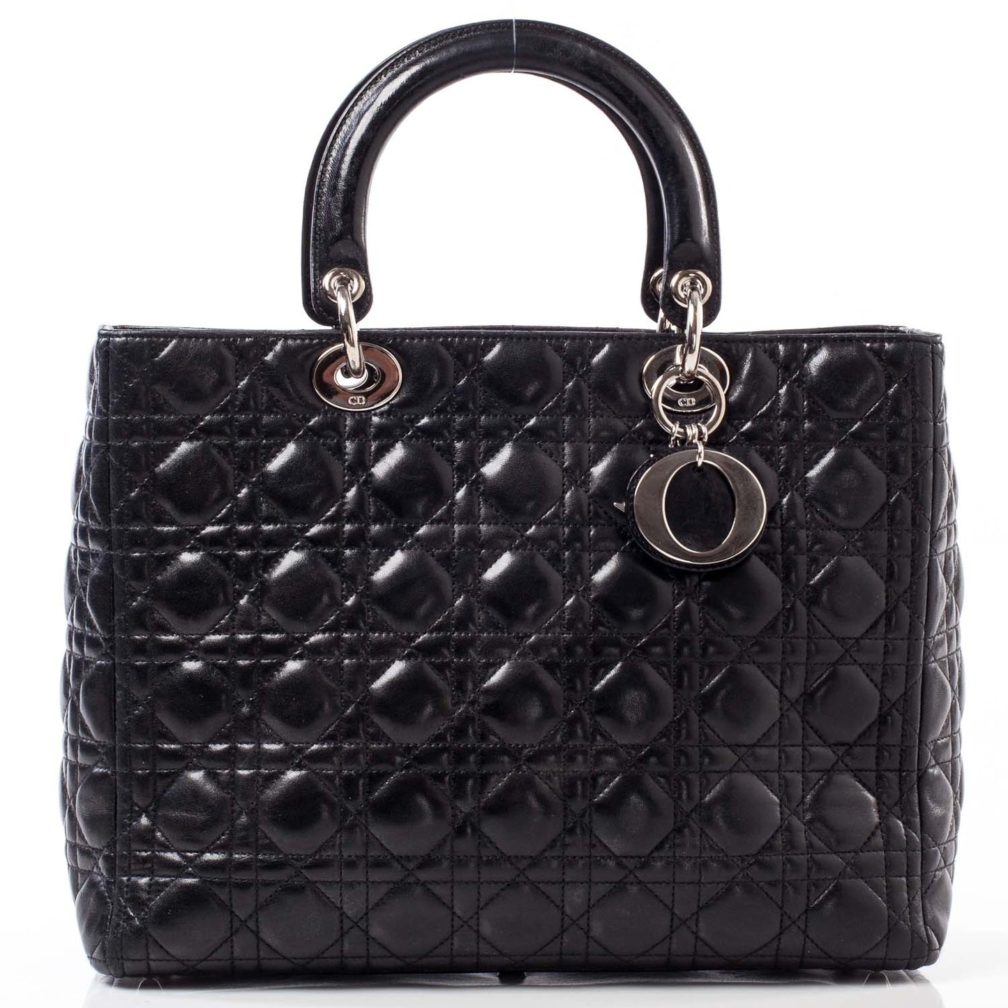 Lambskin Cannage Large Lady Dior Black