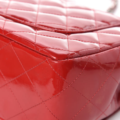 Chanel Patent Quilted Jumbo Single Flap Red 17 of 18