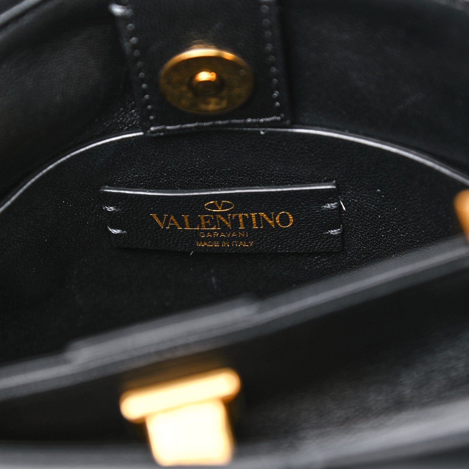 Valentino Garavani Nappa Small Roman Stud The Handle Bag Black 6 of 13